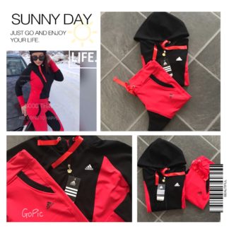 Chándal Adidas Réplica con capucha rojo y negro, colección | Tienda